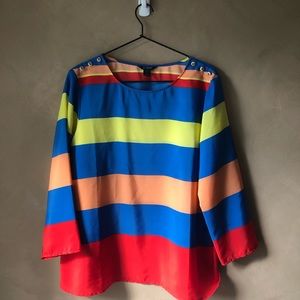 J.Crew stripped anchor button top